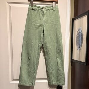 Madewell Green Wide Leg Pants